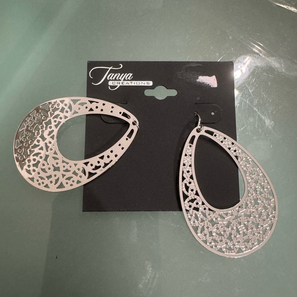 High-End Department Store Designer One of Kind Statement Earrings - Picture 2 of 4